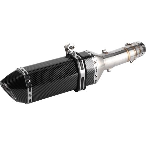 Système d'échappement MidPipe style fibre de carbone avec silencieux Slip-On et DB Killer, compatible avec Kawasaki Ninja 400 Z400 2018-2020 (1/5)