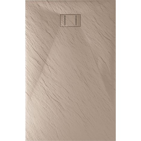 Duschtasse taupe Stein-Effekt mod. Blend 90x120 cm rechteckig (1/5)