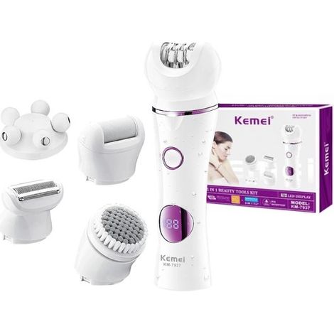 Épilateur 5 en 1 pour femme – Affichage digital – Appareil d'épilation complet – Soin du corps précis et doux