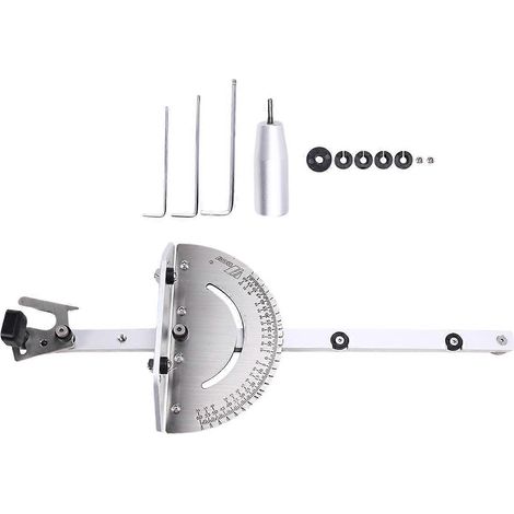 Guide d'onglet à poignée en aluminium pour scie circulaire et défonceuse (1/5)