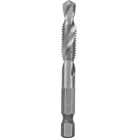 Foret Taraudeur M8 - Acier Rapide HSS - Queue Hexagonale 6.35mm - Évacuation Copeaux Intérieure - Longueur 15mm (1/5)