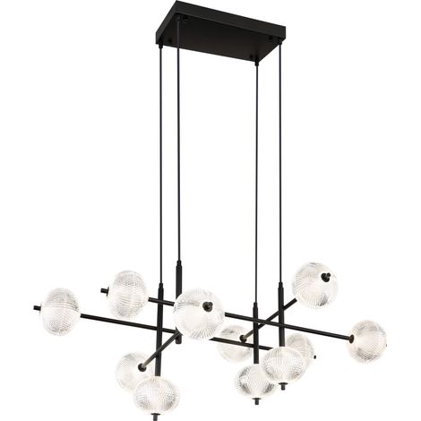 GLOBO Luce A Sospensione Aida Nero Opaco Led (1/5)