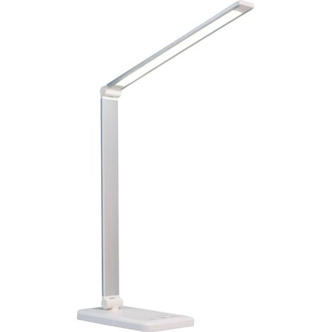 Lampe de Bureau LED, Lampes de Bureau Dimmable 5 Modes , Flexible Contrôle Tactile Protection des Yeux,Lampe de chevet Avec Port USB et Fonction Minuterie