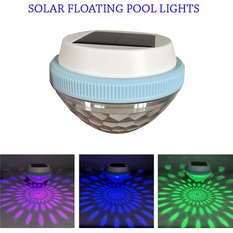 Lot de 2 lampes solaires flottantes pour piscine, étanches IP67, sept couleurs, intensité variable, pour la décoration de jardin. (1/5)