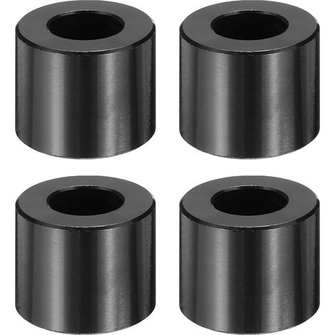 4Pcs Entretoise M10 Aluminium M10 x 3/4" OD x 5/8" L Entretoise Ronde en Aluminium Non Filetée, Finition Brute, pour Vis et Boulons, Noire (1/5)