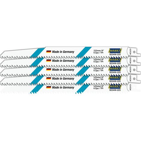 Hazet 9234W-225/5 Säbelsägeblätter-Satz, Holz (1/2)