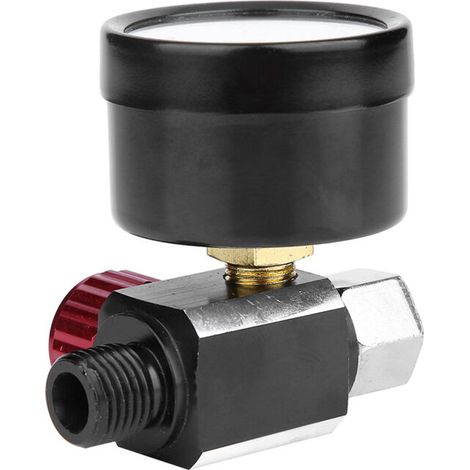Tabella di regolazione della pressione dell'aria, mini regolatore portatile, facile da usare, realizzato in metallo e plastica all'interno per la misurazione -Crezuo