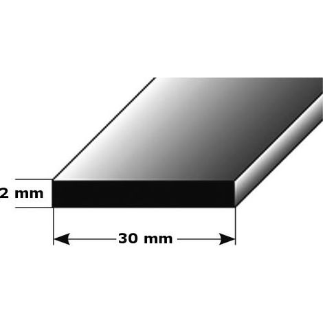 Flachprofil "Ruidera" Montageprofil / Bauprofil, aus Aluminium-1000-30 mm