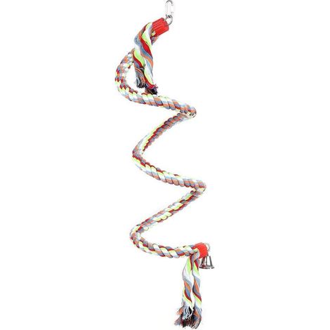 Corde d'escalade flexible pour perroquet avec clochette (1/5)