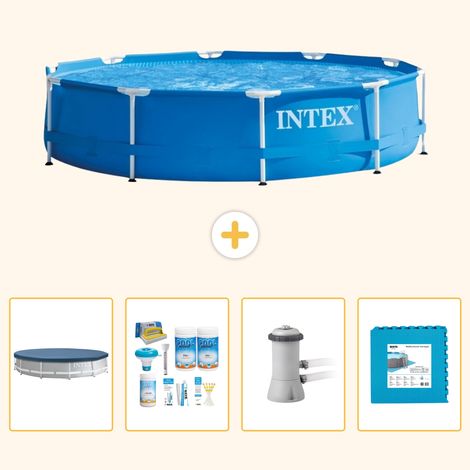 Intex Piscine Tubulaire Ronde - 366x76 cm - 5-pièces SCB2 (1/5)