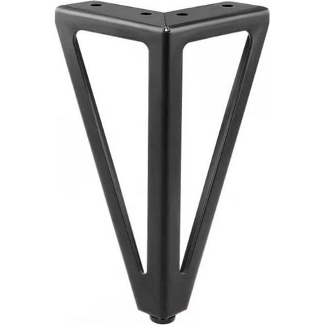 Pied de meuble creux en quincaillerie, pied de support pour canapé/chevet/meuble TV/table basse style luxe discret, finition titane doré ou noir mat, lot de 1 pièce
