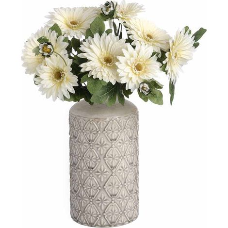 Medium Nero Vase - Ceramic/Plastic - L13 x W13 x H26 cm - White