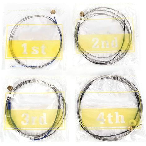 Cuerdas de acero para contrabajo. Accesorio profesional para instrumentos musicales. Para contrabajistas.