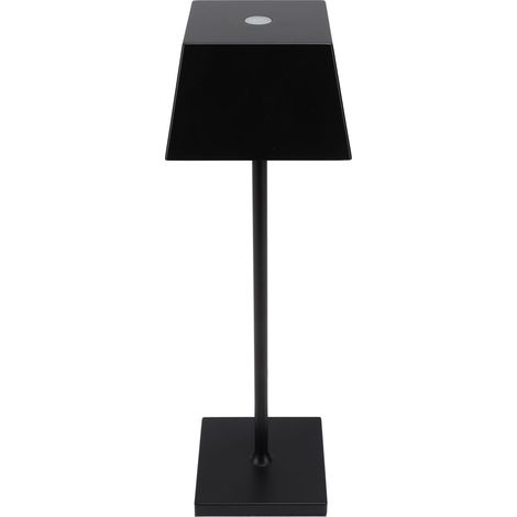 Lampe de table LED sans fil, intensité réglable, en métal, rechargeable par USB, style vintage, idéale pour un bar, une chambre ou une table de chevet, noire. (1/5)