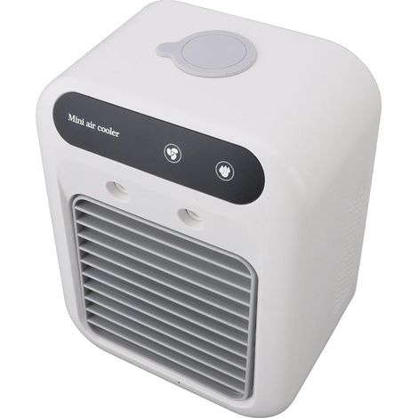 Aire acondicionado portátil - Mini refrigerador - Refrigeración personal - Sistema de refrigeración por agua - Depósito de 500 ml - Blanco (1/5)