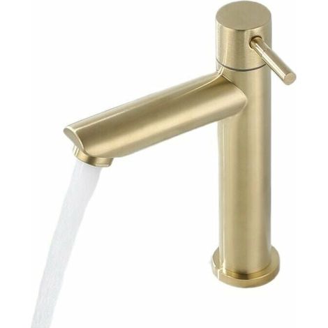 1 Mitigeur,Acier inoxydable,Doré,Salle de bain,Installation sur pied,Lavabo (1/3)