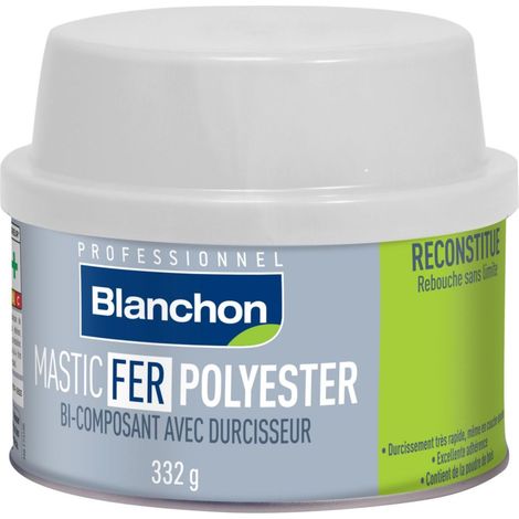 MASTIC FER POLYESTER BLANC 340g