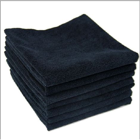 Chiffons en microfibre Chiffon gaufré noir Torchon Lavable Lavable pour la cuisine Chiffons de nettoyage épais Non pelucheux 30 cm x 30 cm Lot de 7 (1/4)