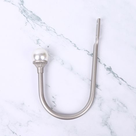 MINKUROW Set Di 2 Fermatenda A Forma Di U Ganci Decorativi Da Parete Con Viti - Argento