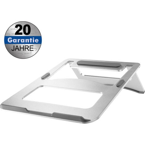 myWall Soporte para Ordenador portátil, Plegable, portátil, Aluminio, Almohadillas de Silicona, Soporte ventilado, MacBook Air, DELL, Todos los Ordenadores de 11" a 15" y hasta 10 kg de peso