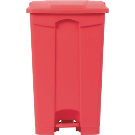 Poubelle de cuisine à pédale 87 litres rouge - Jantex (1/5)