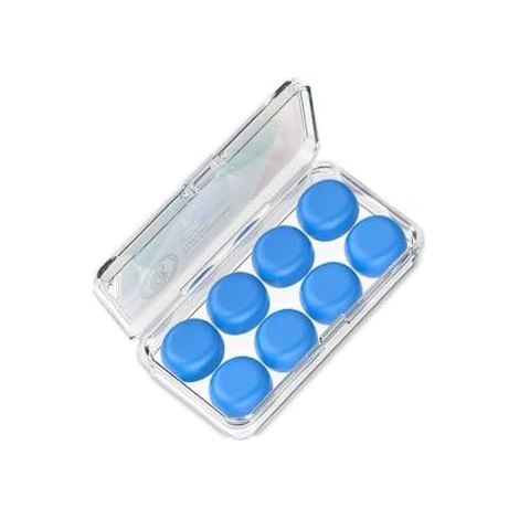 16 PCS bouchons pour oreilles en silicone antibactérien – Bouchons anti-bruit pour dormir, nager, travailler ou étudier – Matériel confortable et moulable avec réduction du bruit jusqu'à 28dB
