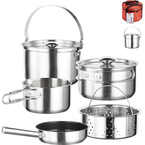 Batería de Cocina Inoxibar KAMPING 61117 Acero 7 Piezas (1/4)