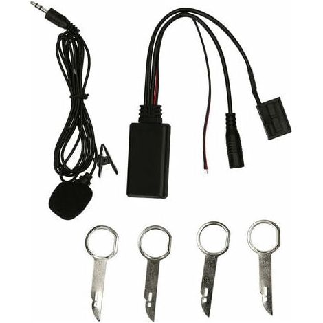 6000 CD Device BT 5.0 Aux Audio Adapter Mikrofon Freisprecheinrichtung Ersatz für Ford 6000CD Stereo, Modell: Schwarz 21 (1/4)