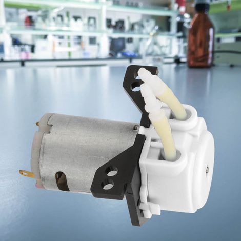 Pompe péristaltique miniature à eau DC6V pour aquarium, laboratoire et analyses, 24 mm (blanche) (1/5)