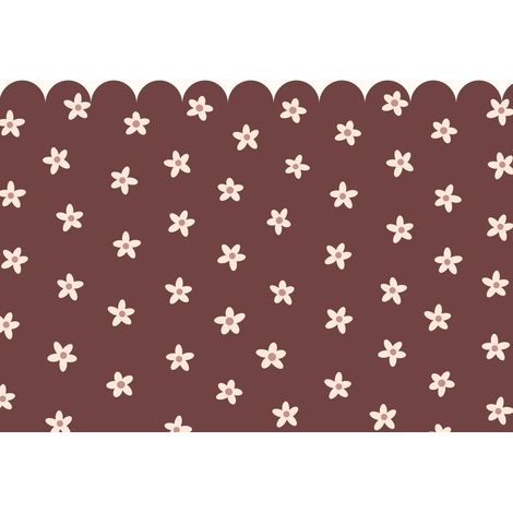 papier peint panoramique marguerites marron - ESTAhome