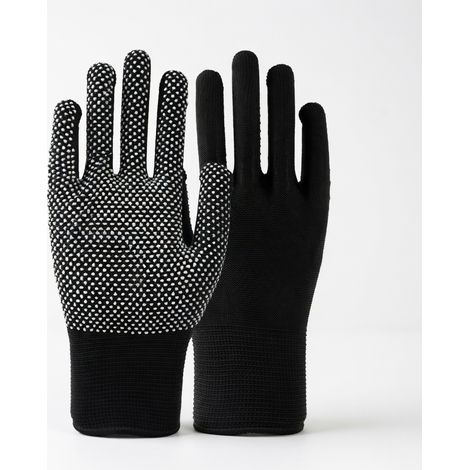 Gant de jardin nylon antidérapant 13 aiguilles noir (1/5)