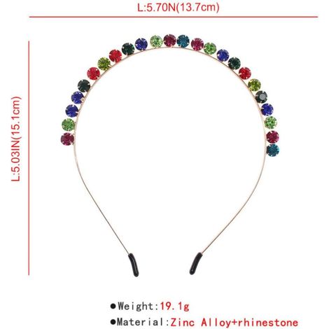 Bandeau en Cristaux pour Femmes, Alliage et Verre, Style Simple (1/5)