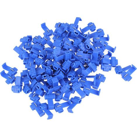 Sollbry Terminal de conexión rápida de cable de bloqueo escocés (60 unidades), conector de cable, conector de derivación de conector rápido - 60 unidades azules (1/3)