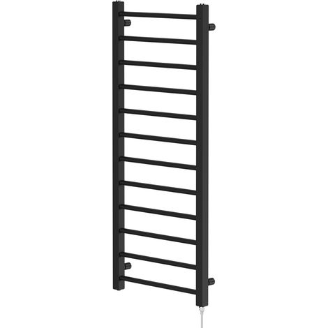 Wholesale Domestic Cohen Matt Black 1200mm x 500mm Straight Electric Heated Towel Rail (1/5)