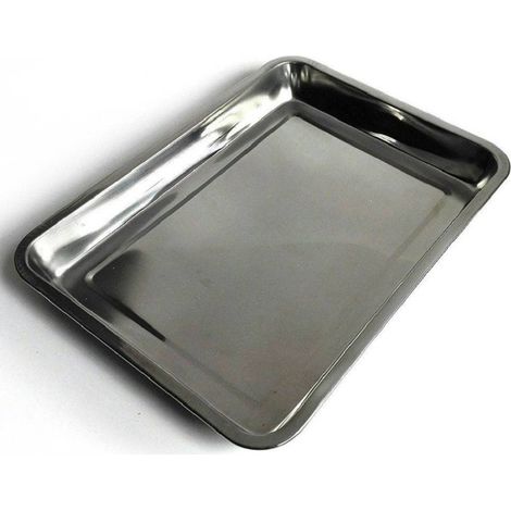 Trade Shop - RECHTECKIGE HANDSCHUHABLAGE AUS EDELSTAHL FÜR DIE KÜCHE 32 X 22 X 4,8 CM -