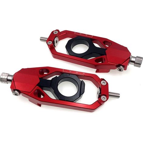 Hinterradkettenversteller, Schieber, Spanner und Zubehör für TMAX 530 und TMAX 560 Motorräder, rot. (1/3)