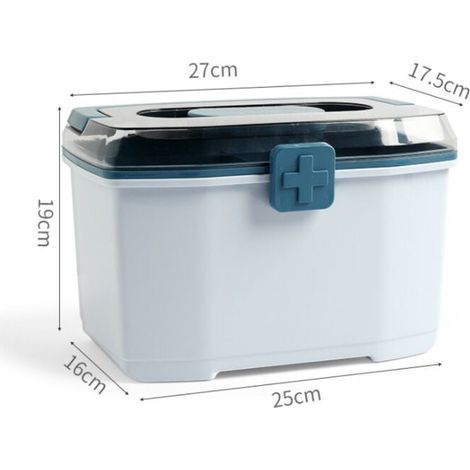 Tragbare Medikamentenbox, Erste-Hilfe-Set (blau, L) (1/4)