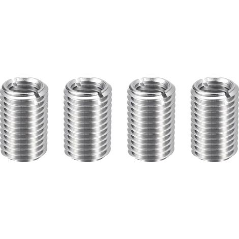 Filetage Adaptateurs M16x2 Mâle Vers M12x1,75 Femelle 4pcs 25mm Longueur Manchon Réducteur Écrou Insert Fileté Metal, Inserts De Réparation en Acier Inoxydable 332 Écrou Vis Conversion (1/5)
