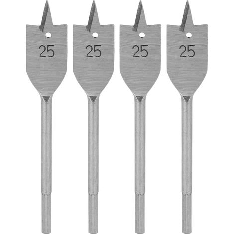 Jeu de forets plats pour le bois, 4 pièces, acier à haute teneur en carbone, outil de perçage pour le travail du bois, remplacement 25mm
