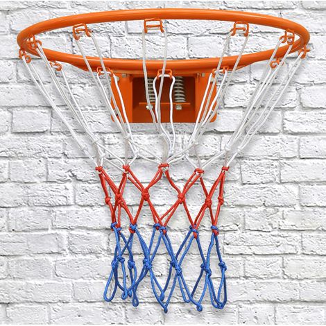 Cerceau de basket mural remplaçable 45 cm, double ressort, fer, orange (1/5)