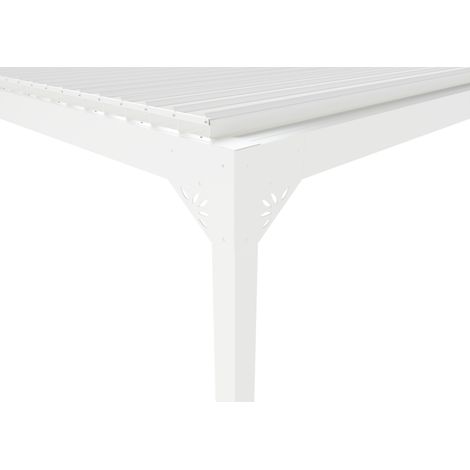 Lot de 2 Angles de Renfort Aluminium Blanc Pour Pergola Bioclimatique Adossée S et SV ORIAL France (1/4)