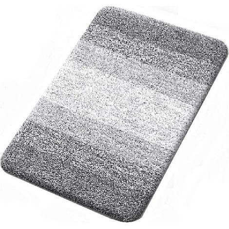 Tapis de bain de luxe en microfibre douce et absorbante, tapis de sol de toilette antidérapant, tapis de bain S (1/4)