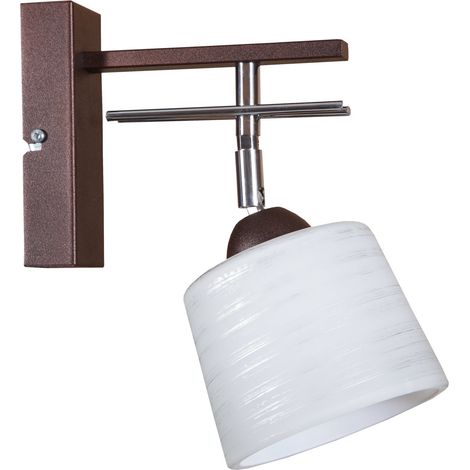 APLIQUE DE PARED CON CRISTAL LÁMPARA METAL LED E27