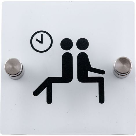 Plaque de porte transparente - Salle d'attente - 4386102 (1/3)