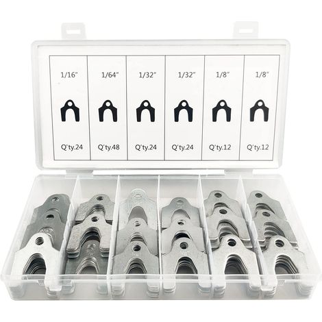 Lntyq 144 pièces Cales Auto Assortiment de Cales pour Carrosserie Accessoires Universels pour Ajuster Véhicules (1/4)