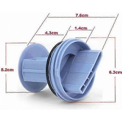 Couvercle de pompe de vidange blanc pour lave-linge, compatible avec les modèles 1095, 1065 et WD7205. Pièce de rechange pour bouchon de vidange obstrué. (1/3)