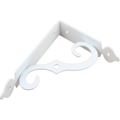 Support triangulaire en fer épais, adapté aux bibliothèques, étagères murales, cloisons suspendues, supports de charge et supports d'étagères (blanc, 240 mm x 190 mm). (1/4)