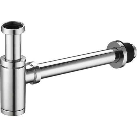 Siphon de Lavabo en Acier Inox - Hauteur Réglable, Set de Siphon G114 pour Vasque et Lavabo