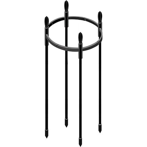 Tuteur pour plantes circulaire [Mano] avec tube en métal plastifié Diamètre 20cm Hauteur:20-45cm Noir 1 treillis pour vignes incluant Montage rapide Résistance aux intempéries (1/5)
