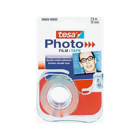 Tesa Doppeltes Transparentes Klebeband 12 mm x 7,5 m (1/4)